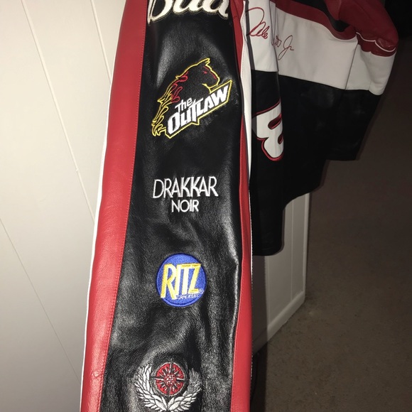 Dale Earnhardt jr leather jacket and leather hat - Picture 3 of 8